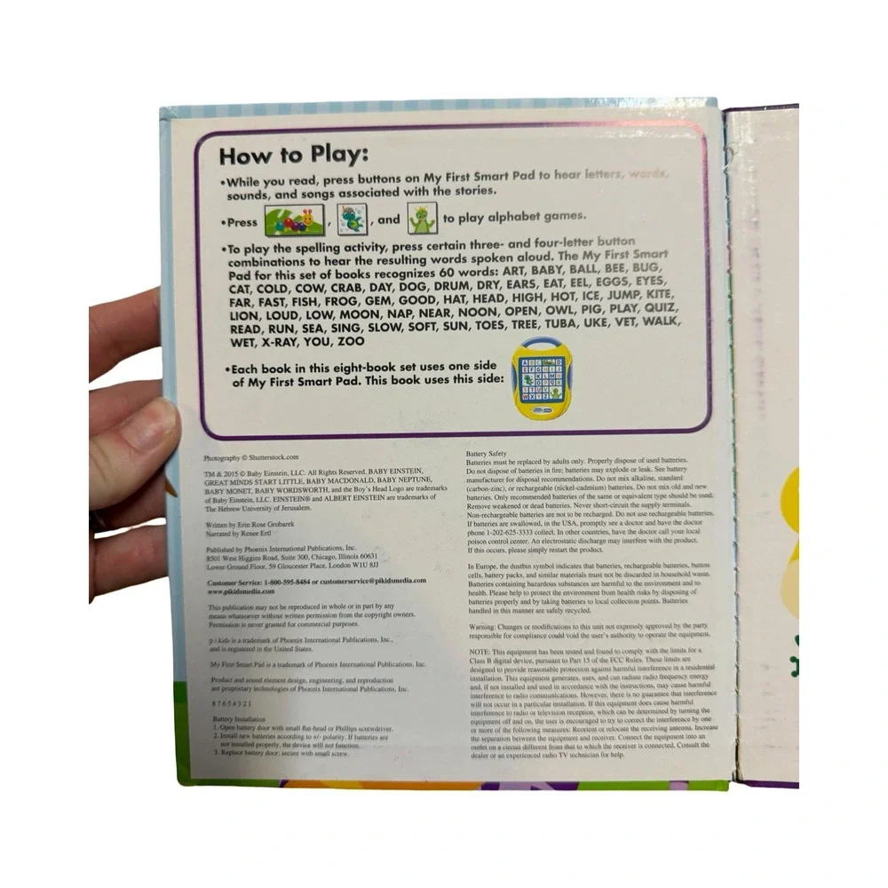 Baby Einstein My First Smart Pad 4 Book Set Shapes Words Animals Kids
